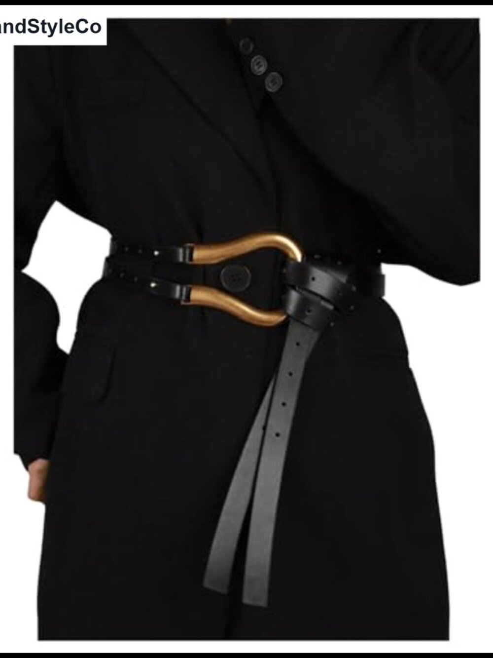 Renaissance Wrap Belt PU Leather Alloy Ring Buckle Cosplay Viking One Size